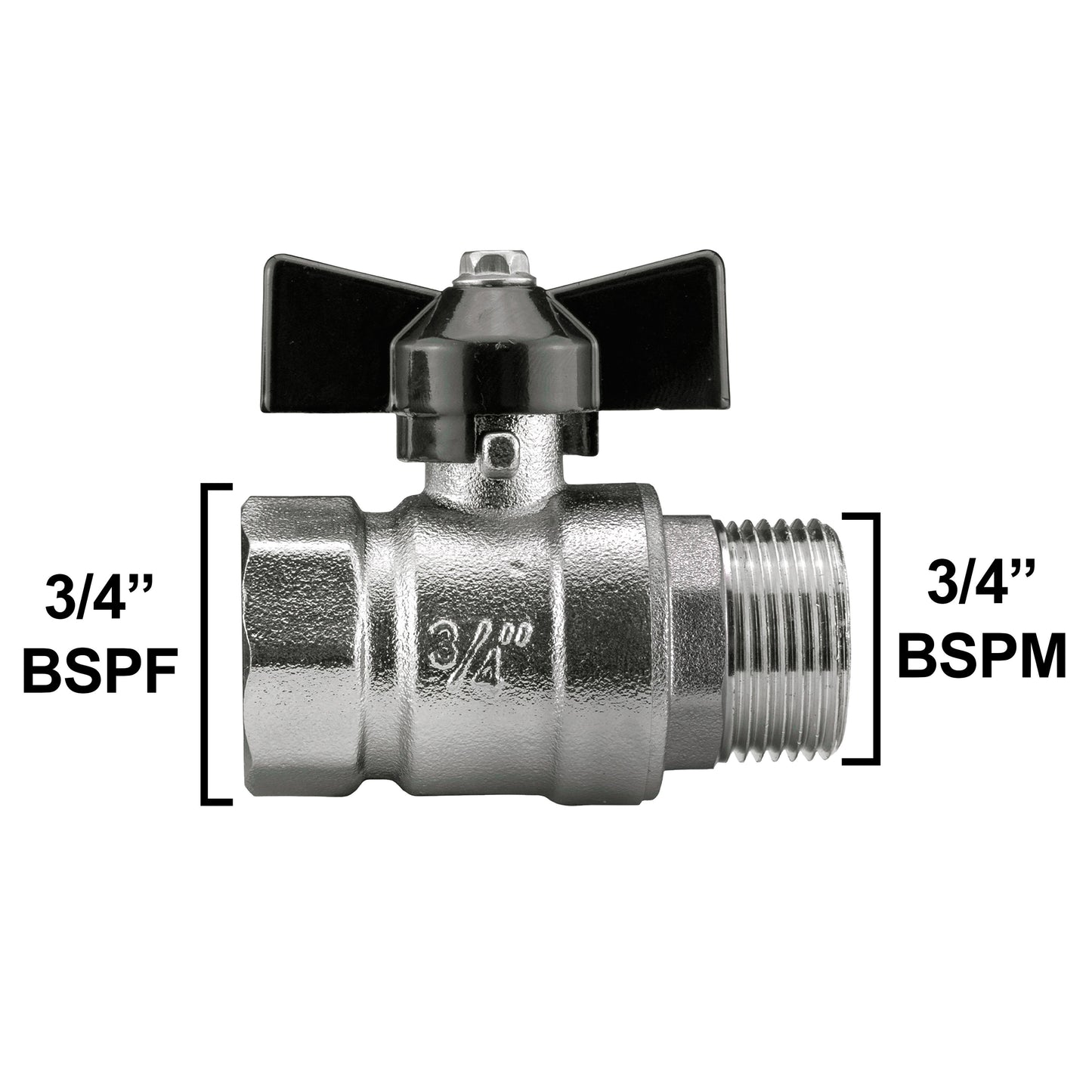 Wall Flange Kit 32mm MDPE + Bib Valve + Click Lock Male WL