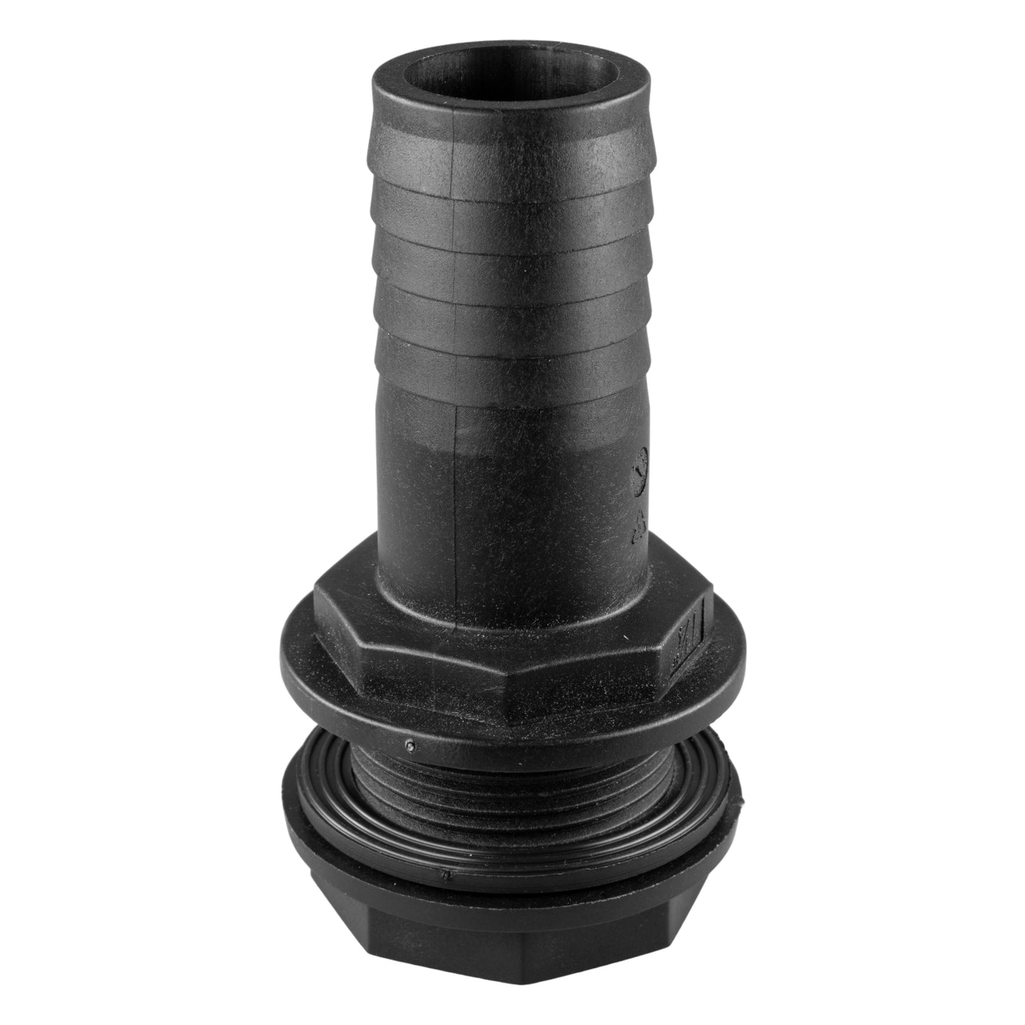 Tank Connector with Washer & Nut 1.25" BSPM - 1.25" Barb
