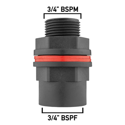 Water Butt Kit ¾” BSPM-F with Quick Connect Adaptor and Hose Connector (WL)