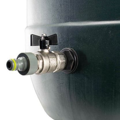 Water Butt Kit 3/4” BSP with Metal Bib Valve and Quick Connect Outlet