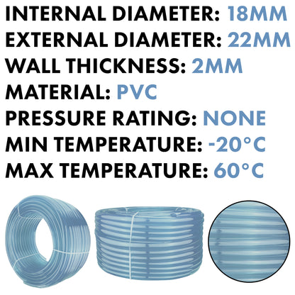 Clear PVC Pipe 18mm*22mm