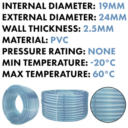 Clear PVC Pipe 19mm*24mm