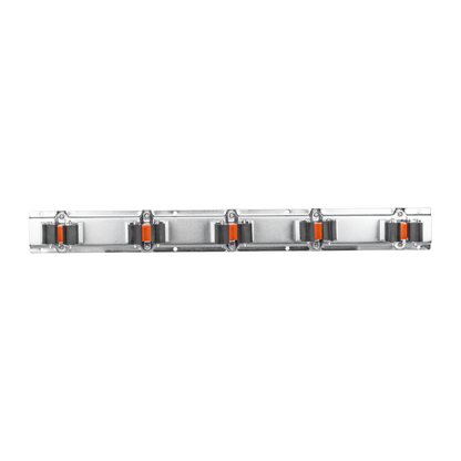 Wall Mount Tool Holder Rail - Roller Grip Design (5 Handles)