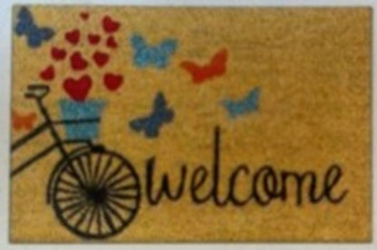Doormat 60cm x 40cm - 'Welcome' (Bike)