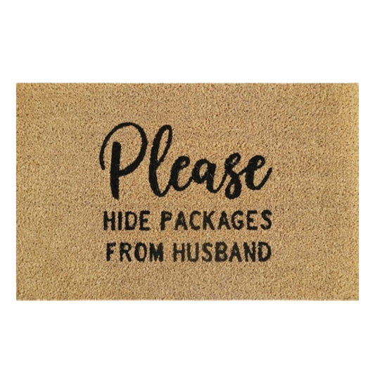 Doormat 60cm x 40cm - 'Please Hide Packages From Husband'