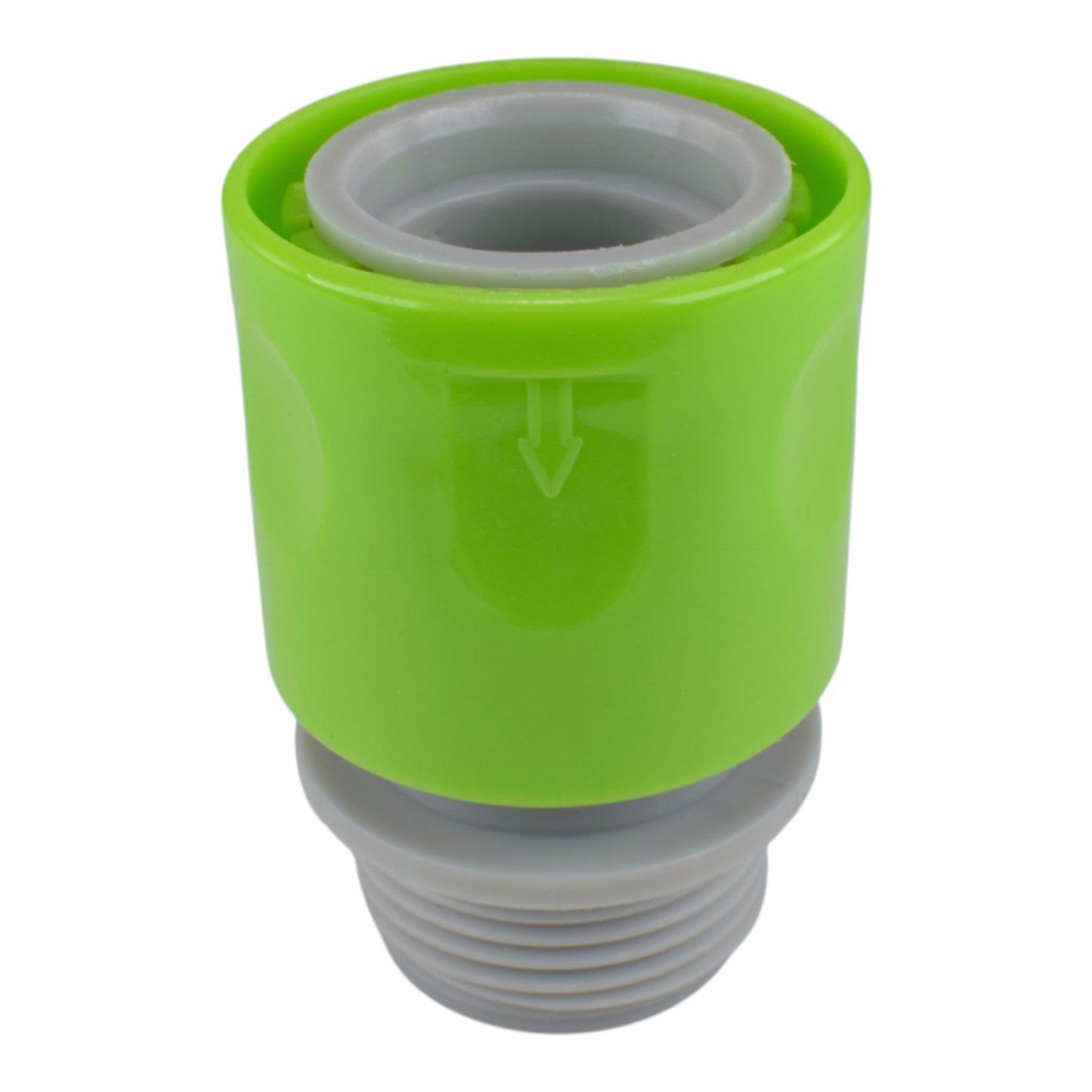 Male & Female Threaded Hose Quick Connector Set with Valve (Lime)