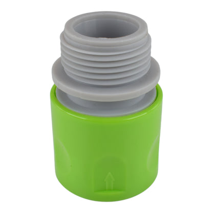 Male & Female Threaded Hose Quick Connector Set with Valve (Lime)