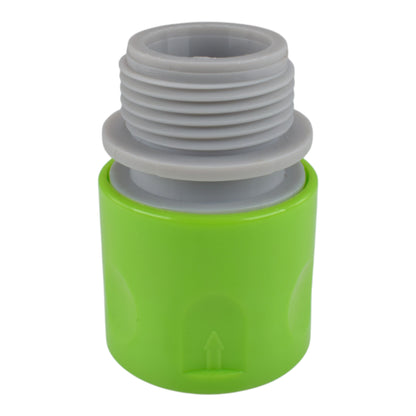 Male & Female Threaded Hose Quick Connector Set with Valve (Lime)