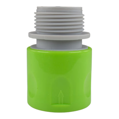 Male & Female Threaded Hose Quick Connector Set with Valve (Lime)