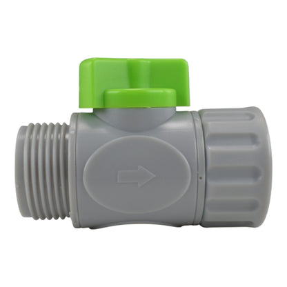 Male & Female Threaded Hose Quick Connector Set with Valve (Lime)