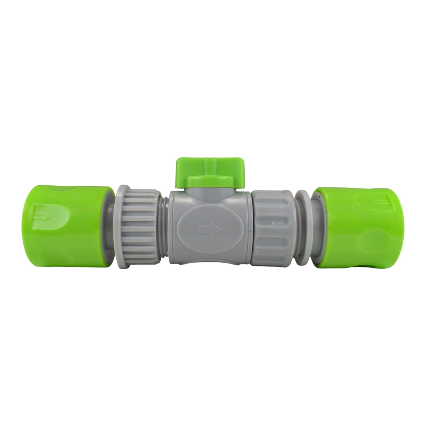 Male & Female Threaded Hose Quick Connector Set with Valve (Lime)