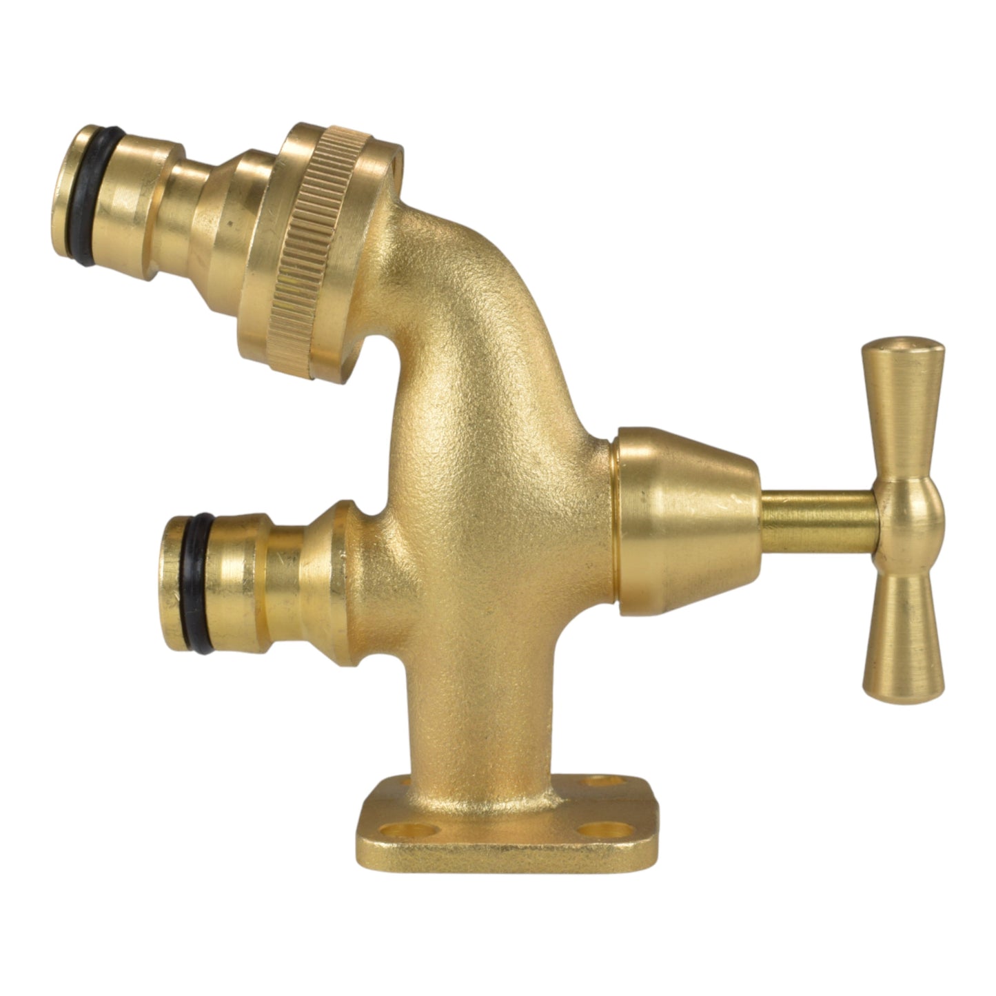 Brass Bib Tap with Quick Connect Inlet and Outlet