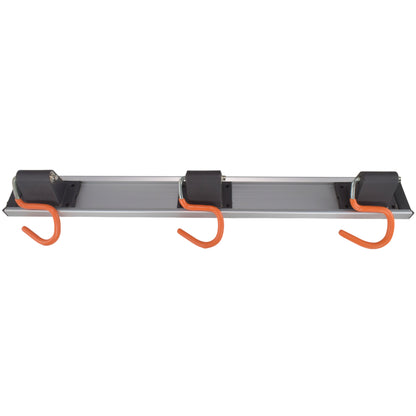 Wall Mount Tool Rack Rail with 3 x S Hanging Hooks