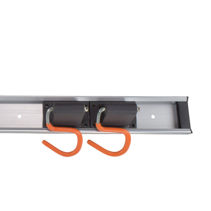 Wall Mount Tool Rack Rail with 3 x S Hanging Hooks