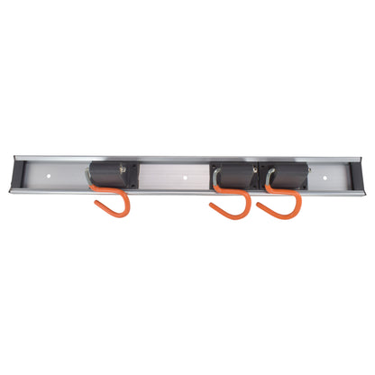 Wall Mount Tool Rack Rail with 3 x S Hanging Hooks