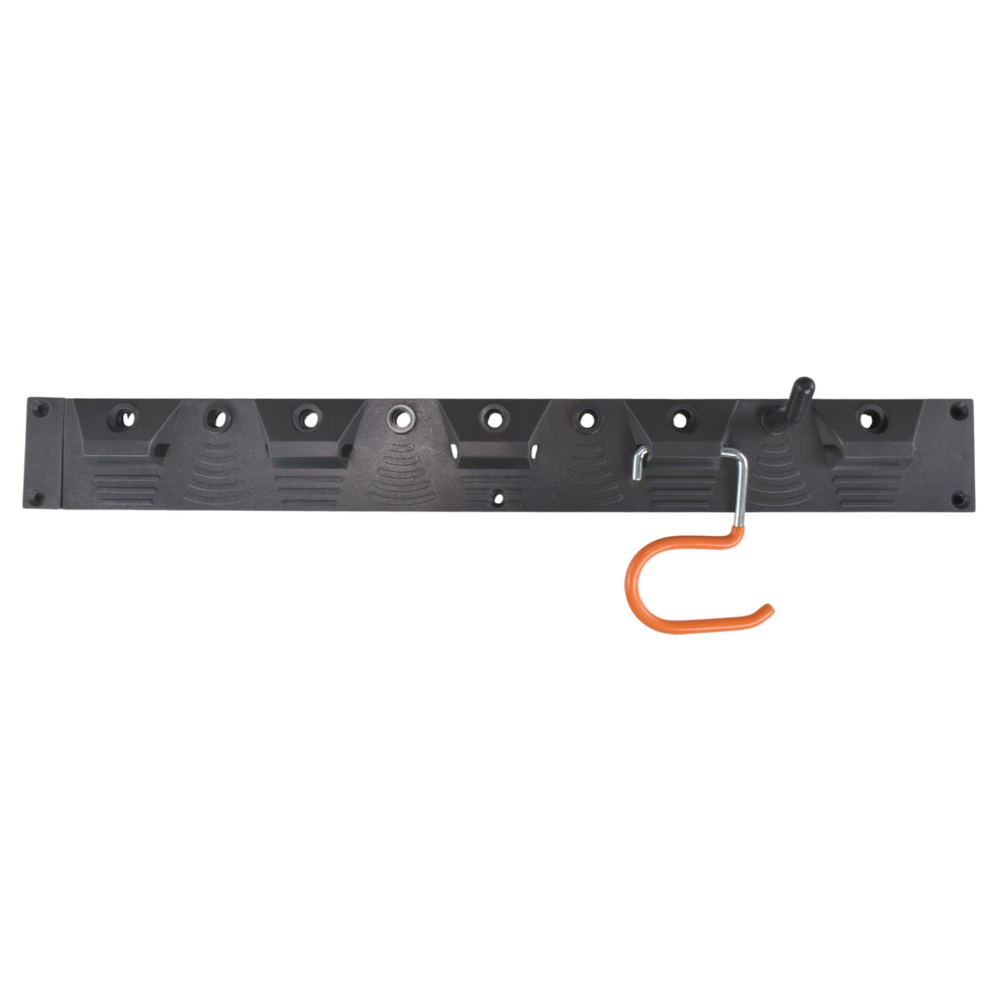 Tool Rail with Adjustable Peg Hooks and S Hanging Hooks