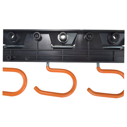 Tool Rail with Adjustable Peg Hooks and S Hanging Hooks