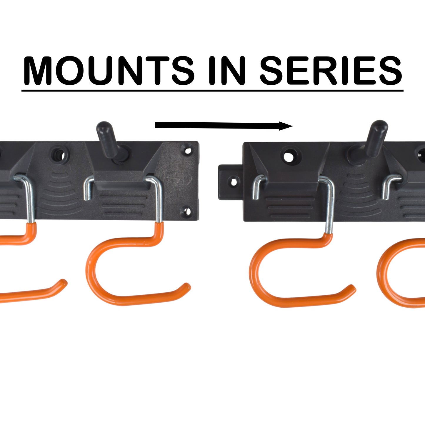 Tool Rail with Adjustable Peg Hooks and S Hanging Hooks