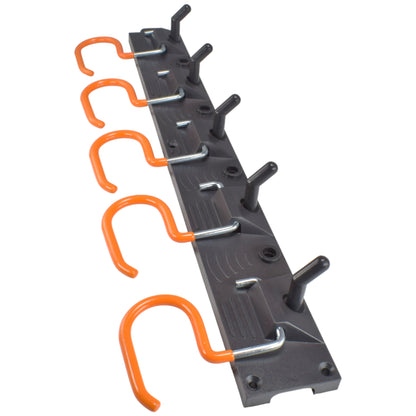 Tool Rail with Adjustable Peg Hooks and S Hanging Hooks