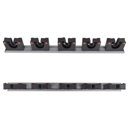Wall Mount Tool Holder Rail - Gripper Design (5 Handles)