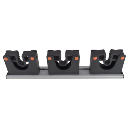 Wall Mount Tool Holder Rail - Gripper Design (3 Handles)