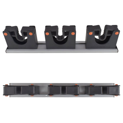 Wall Mount Tool Holder Rail - Gripper Design (3 Handles)
