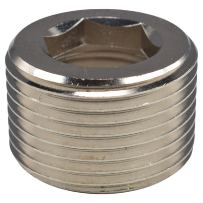 Thread Conversion Cap 3/4" BSPM - 1/2" BSPF, Nickel Plated