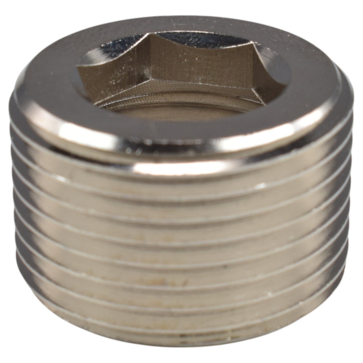 Thread Conversion Cap 3/4" BSPM - 1/2" BSPF, Nickel Plated