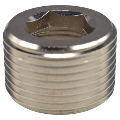 Thread Conversion Cap 3/4" BSPM - 1/2" BSPF, Nickel Plated