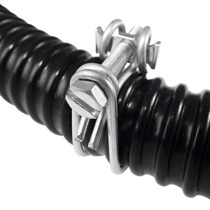 Corrugated Pipe 3/4" (19mm) with 2 x Double Wire Clips Set