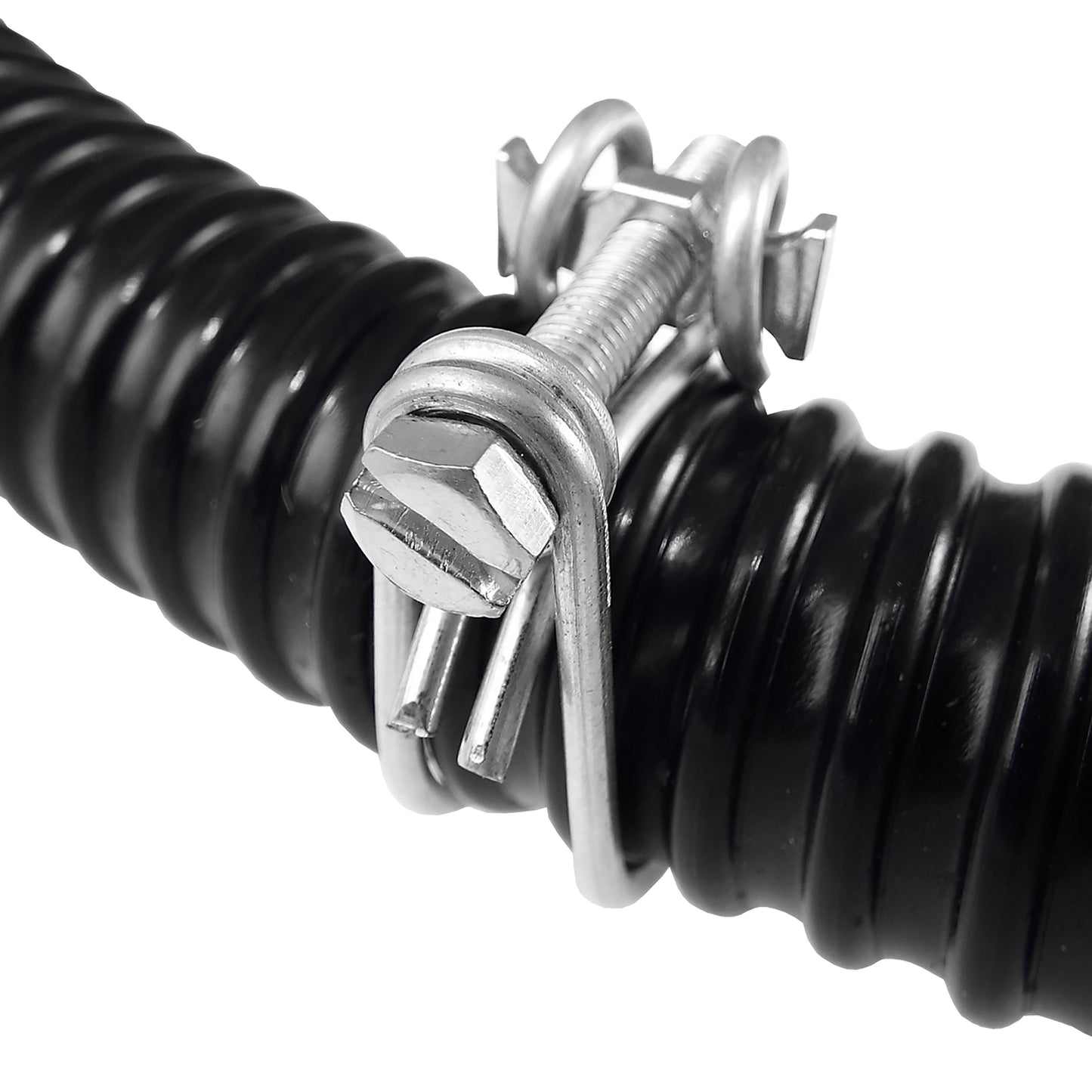 Corrugated Pipe 1.5" (40mm) with 2 x Double Wire Clips Set