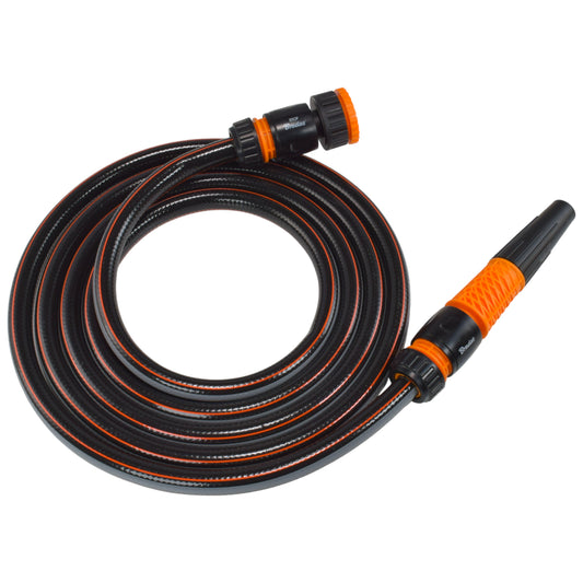 Garden Hose Carbon Plus with Black Orange Hose Connector Set