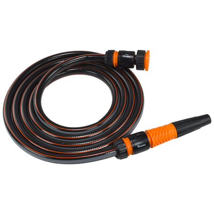 Garden Hose Carbon Plus with Black Orange Hose Connector Set
