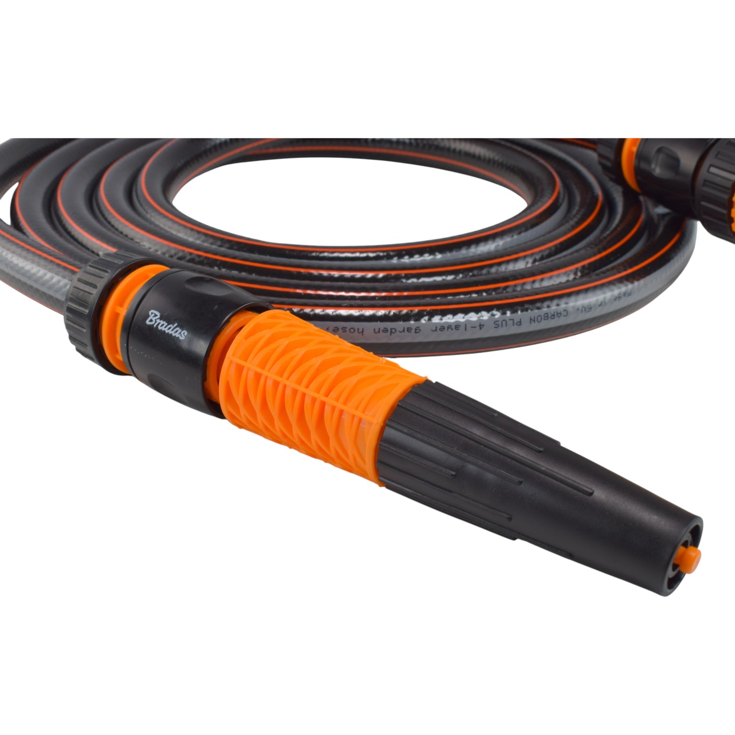 Garden Hose Carbon Plus with Black Orange Hose Connector Set