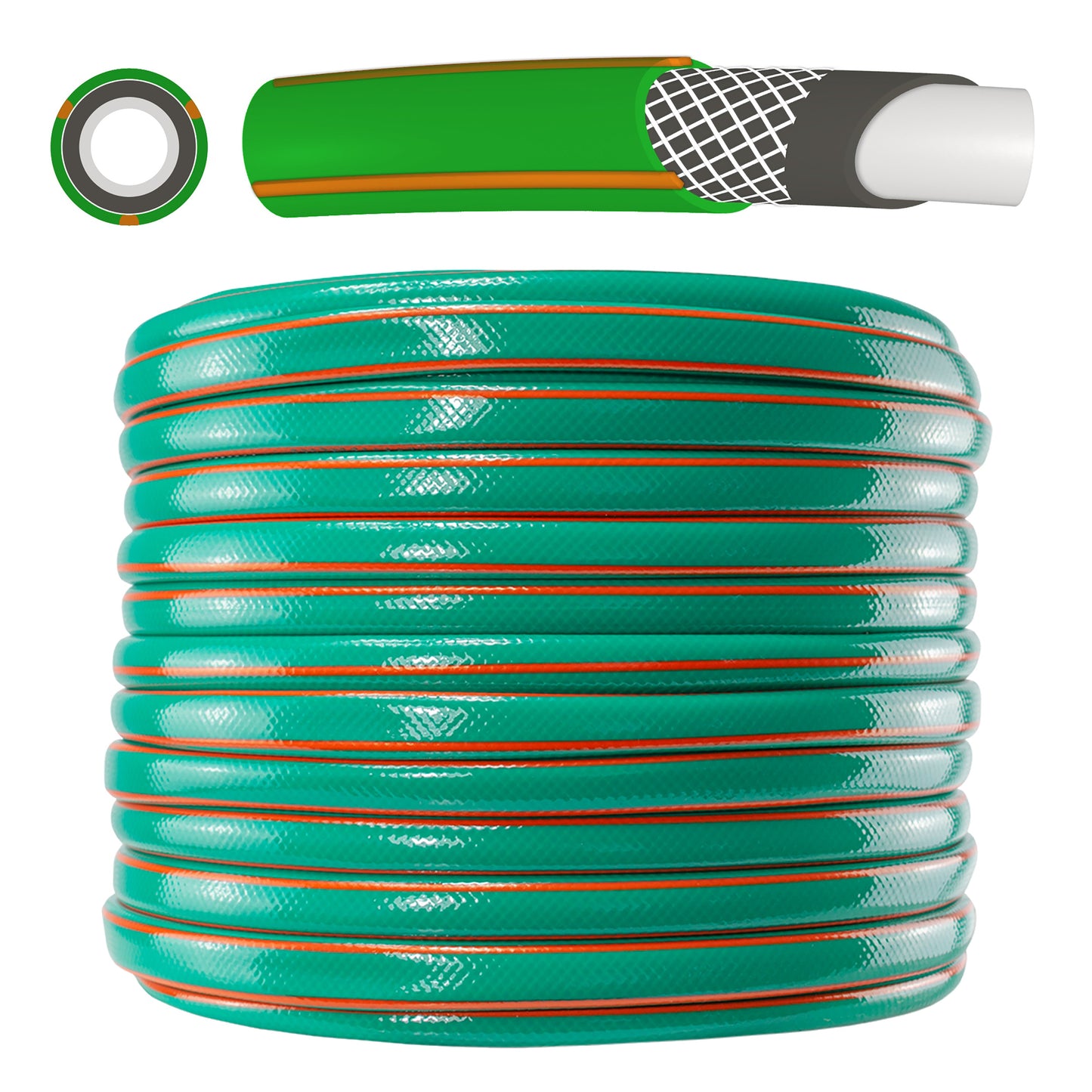 Garden Hose Set Economy Pipe (White Connectors)