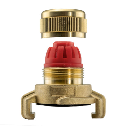 Geka Type Brass Claw Set – 19mm Barb and 3/4” Hose Connector