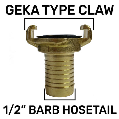 Metal Lever Valve 1/2" BSPF with Geka Type Claws 13mm Barb