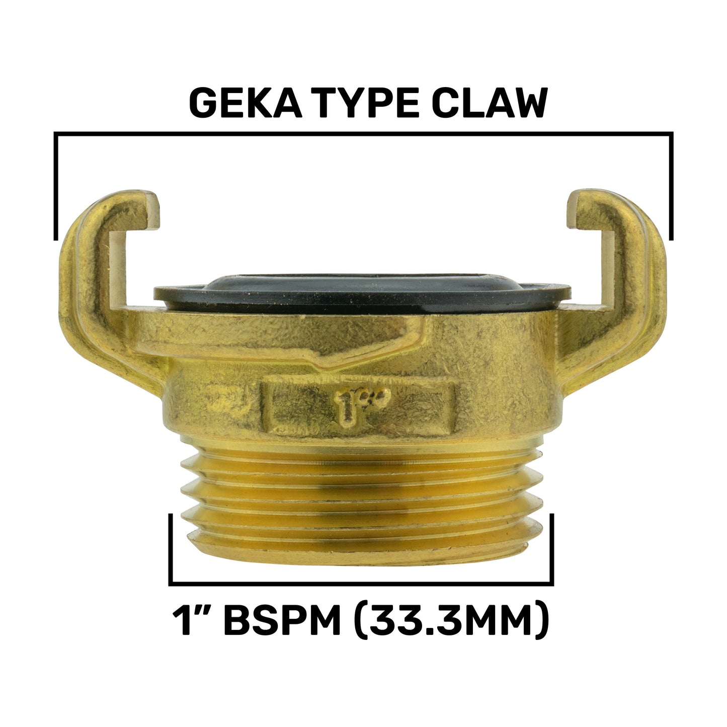 Metal Lever Valve 1" BSPF with Geka Type Claw Outlets
