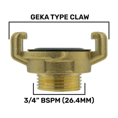 Metal Lever Valve 3/4" BSPF with Geka Type Claw Outlets
