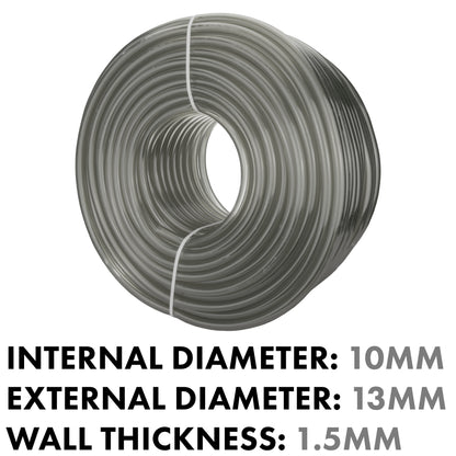 Grey Semi-Transparent PVC Pipe 10mm*13mm
