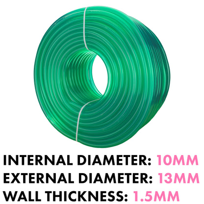 Green Semi-Transparent PVC Pipe 10mm*13mm
