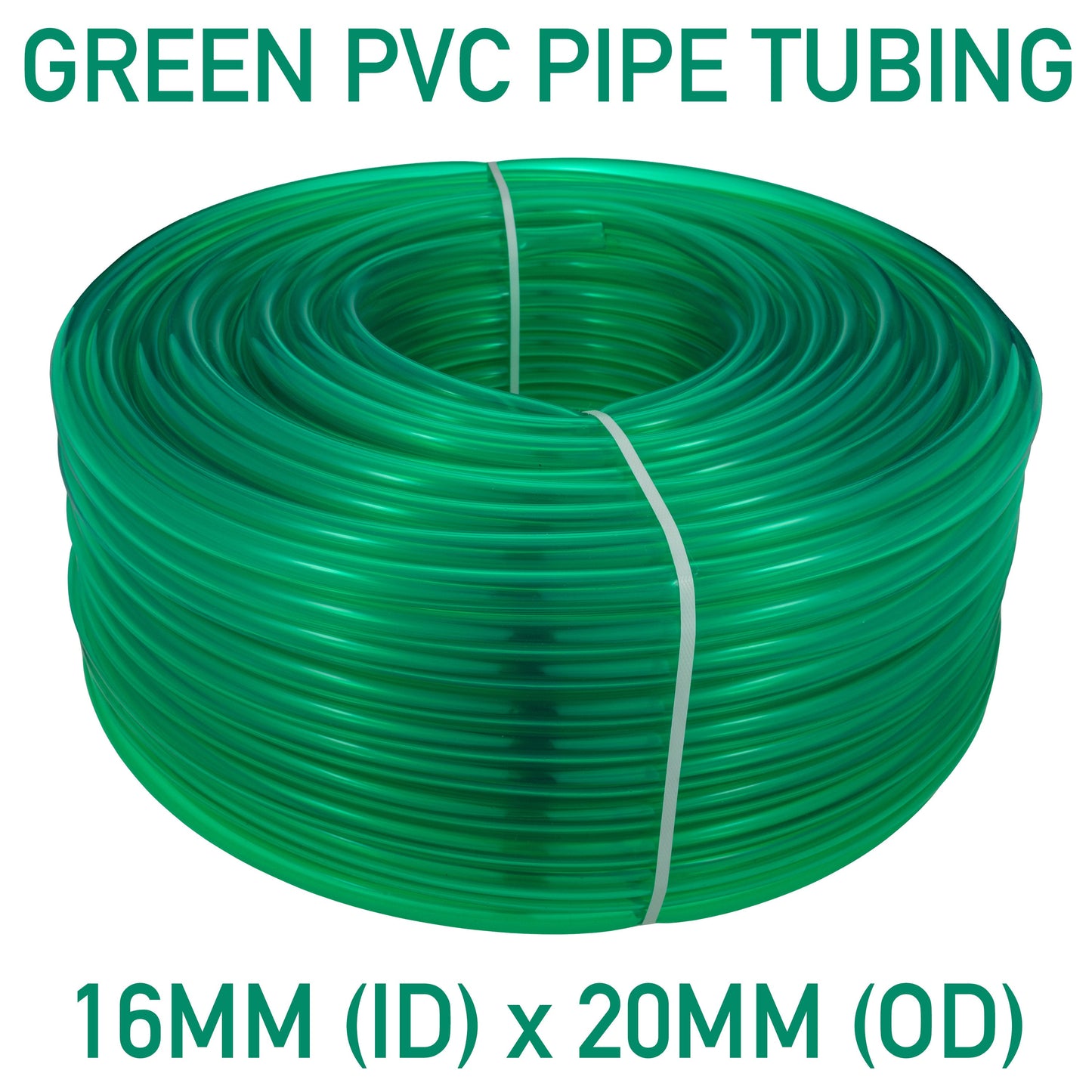 Green Semi-Transparent PVC Pipe 16mm*20mm