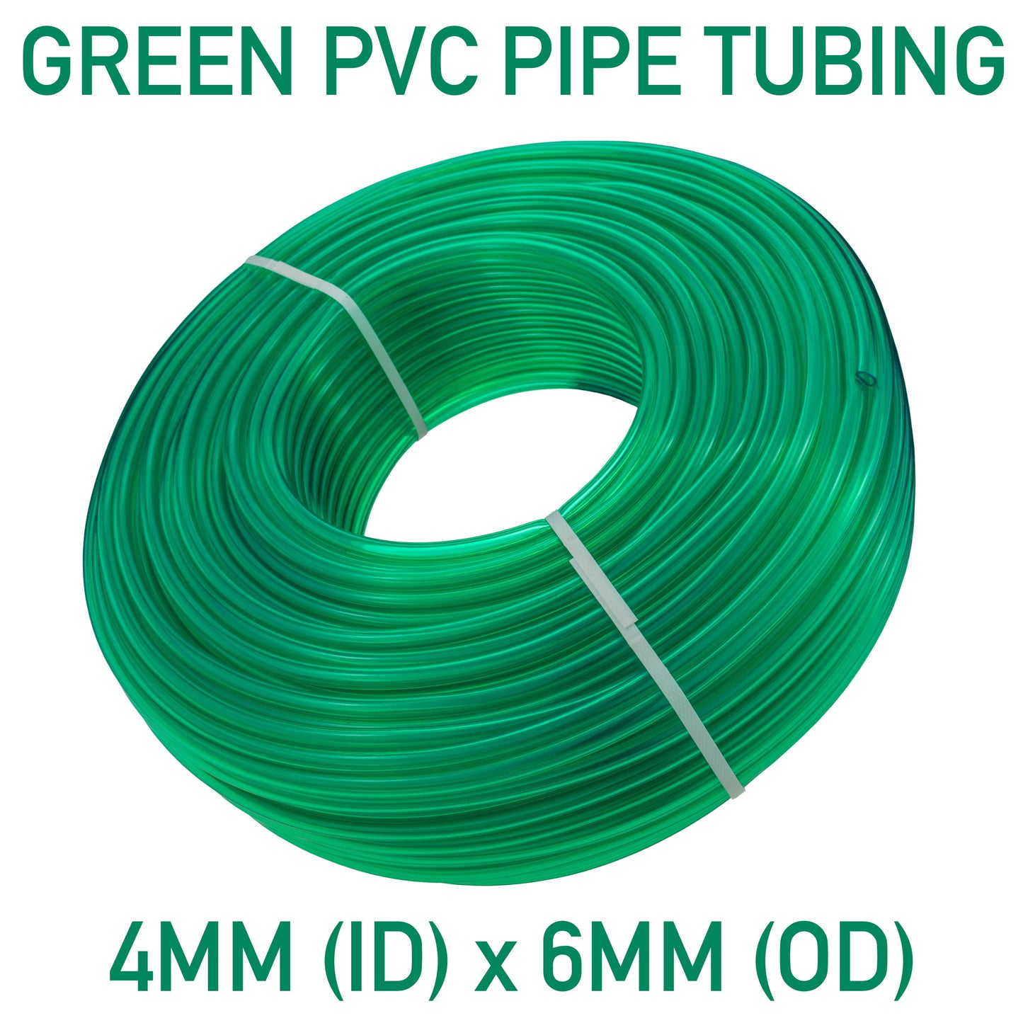 Green Semi-Transparent PVC Pipe 4mm*6mm