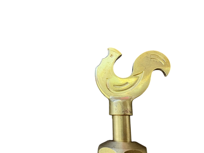 Brass Bib Tap with Quick Connect Inlet, ¾” BSP Thread Outlet, Rooster Design
