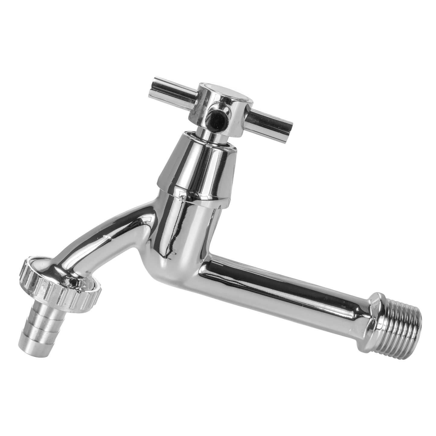 Water Butt Brass Kit 3/4" with Extended Brass Chrome Tap ½” Barb and Drill Bit