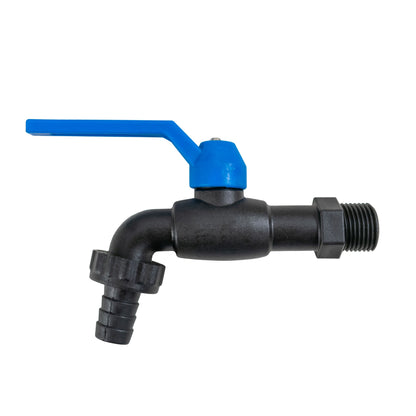 MDPE Tee 32mm and Nylon Garden Tap with Barb Outlet