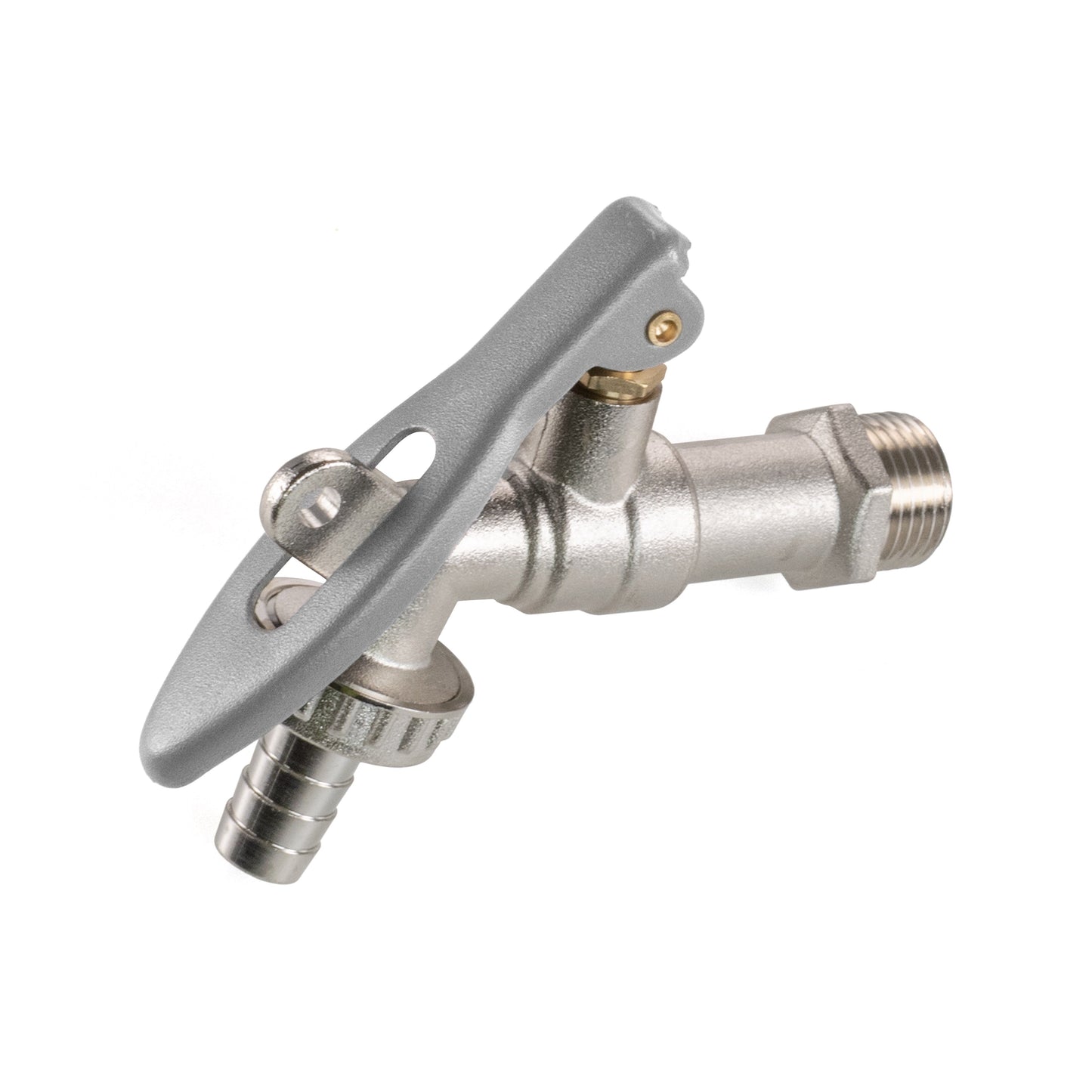 Water Butt Brass Kit 3/4" with Lever Tap Hose Barb and Lever Lock and Drill Bit