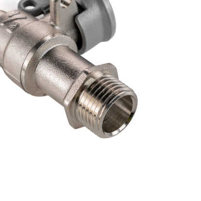 Water Butt Brass Kit 3/4" with Lever Tap Hose Barb and Side Lock and Drill Bit