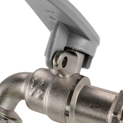 Water Butt Extension Kit 1/2" with Lever Tap Hose Barb and Side Lock and Drill Bit