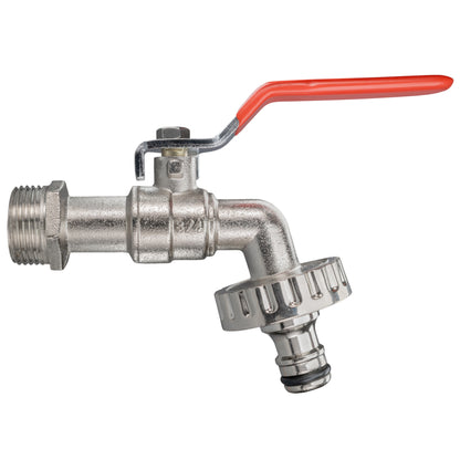 Wall Flange Kit 25mm MDPE + Quick Connect Lever Tap